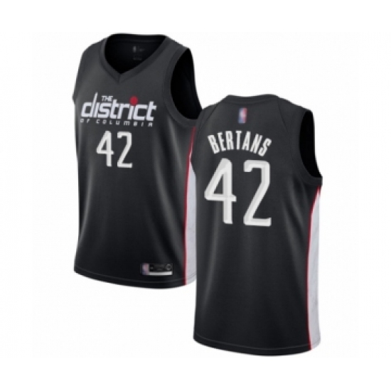 Youth Washington Wizards #42 Davis Bertans Swingman Black Basketball Jersey - City Edition - Ujersey