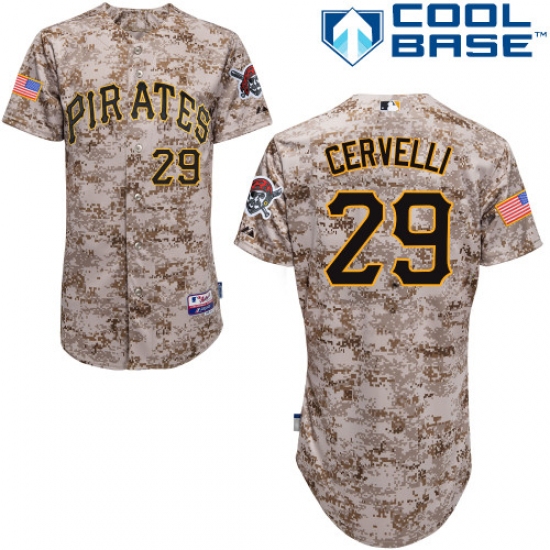 Youth Majestic Pittsburgh Pirates #29 Francisco Cervelli Replica Camo Alternate Cool Base MLB Jersey - Ujersey