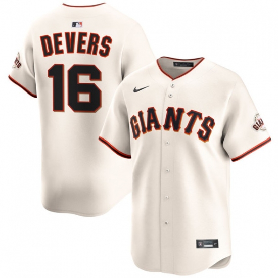 Men's San Francisco Giants #16 Rafael Devers Cream 2024 Home Limited Stitched Baseball Jersey - Ujersey
