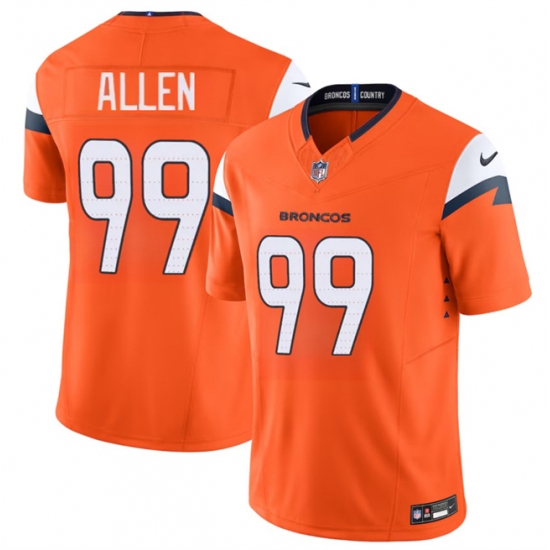 Men's Denver Broncos #99 Zach Allen Orange 2024 F.U.S.E. Vapor Limited Football Stitched Jersey - Ujersey