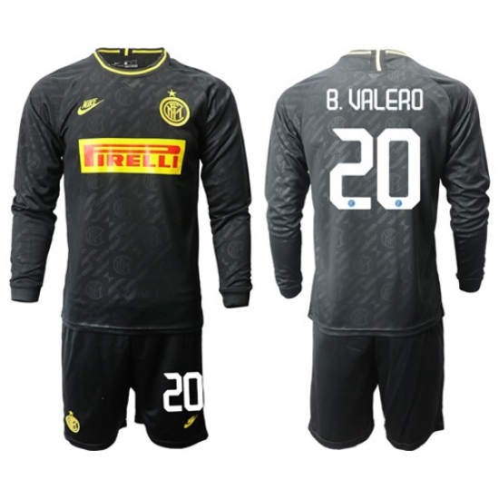 Inter Milan #20 B.Valero Third Long Sleeves Soccer Club Jersey