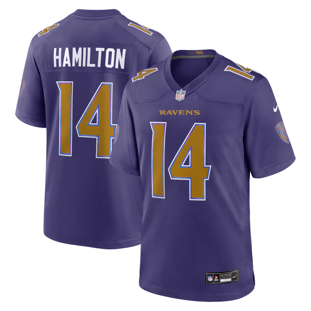 Men's Baltimore Ravens Kyle Hamilton Nike Purple Alternate Game Jersey - Ujersey Shop