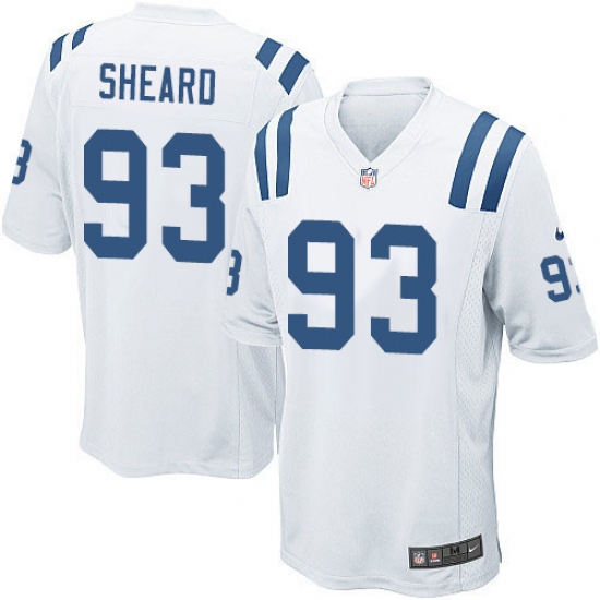 Men's Nike Indianapolis Colts #93 Jabaal Sheard Game White NFL Jersey - Ujersey