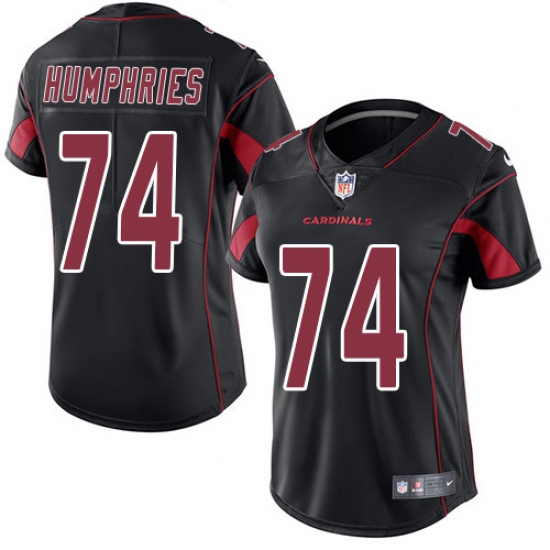 Women's Nike Arizona Cardinals #74 D.J. Humphries Limited Black Rush Vapor Untouchable NFL Jersey - Ujersey