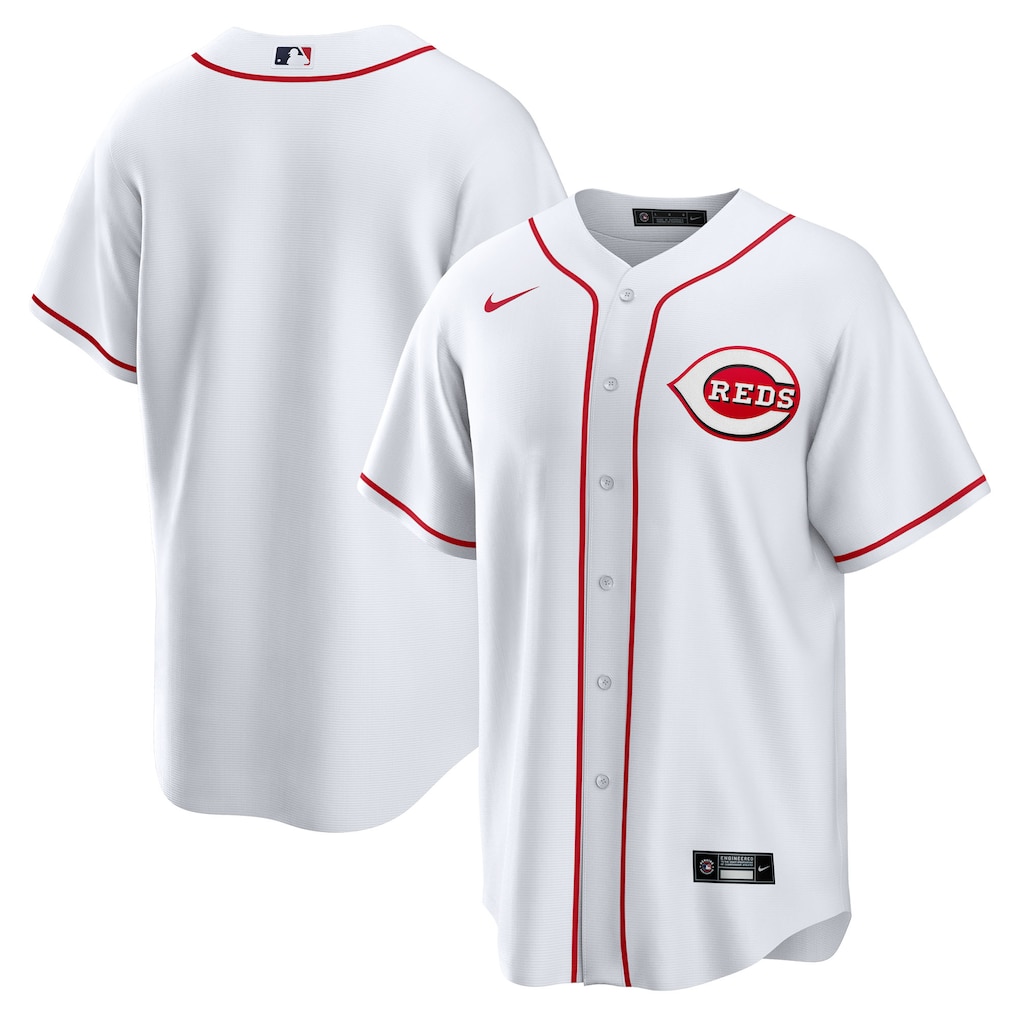 Men's Cincinnati Reds Nike White Home Big & Tall Replica Jersey - U-jersey