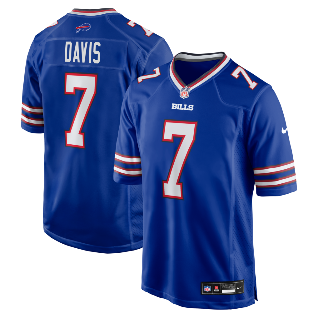 Men's Buffalo Bills Ray Davis Nike Royal Team Game Jersey - SUjersey01