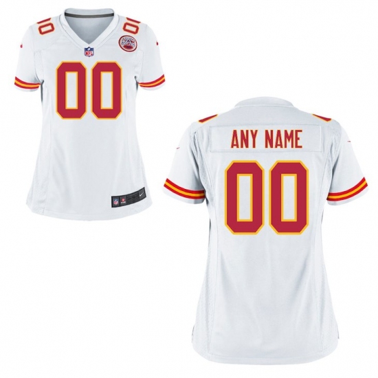 Women's Kansas City Chiefs Nike White Custom Game Jersey - Ujersey