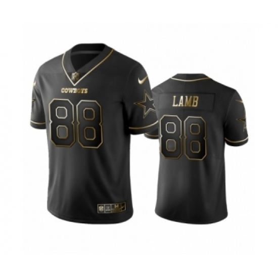 Dallas Cowboys #88 CeeDee Lamb Black Golden Edition Vapor Limited Jersey - Ujersey