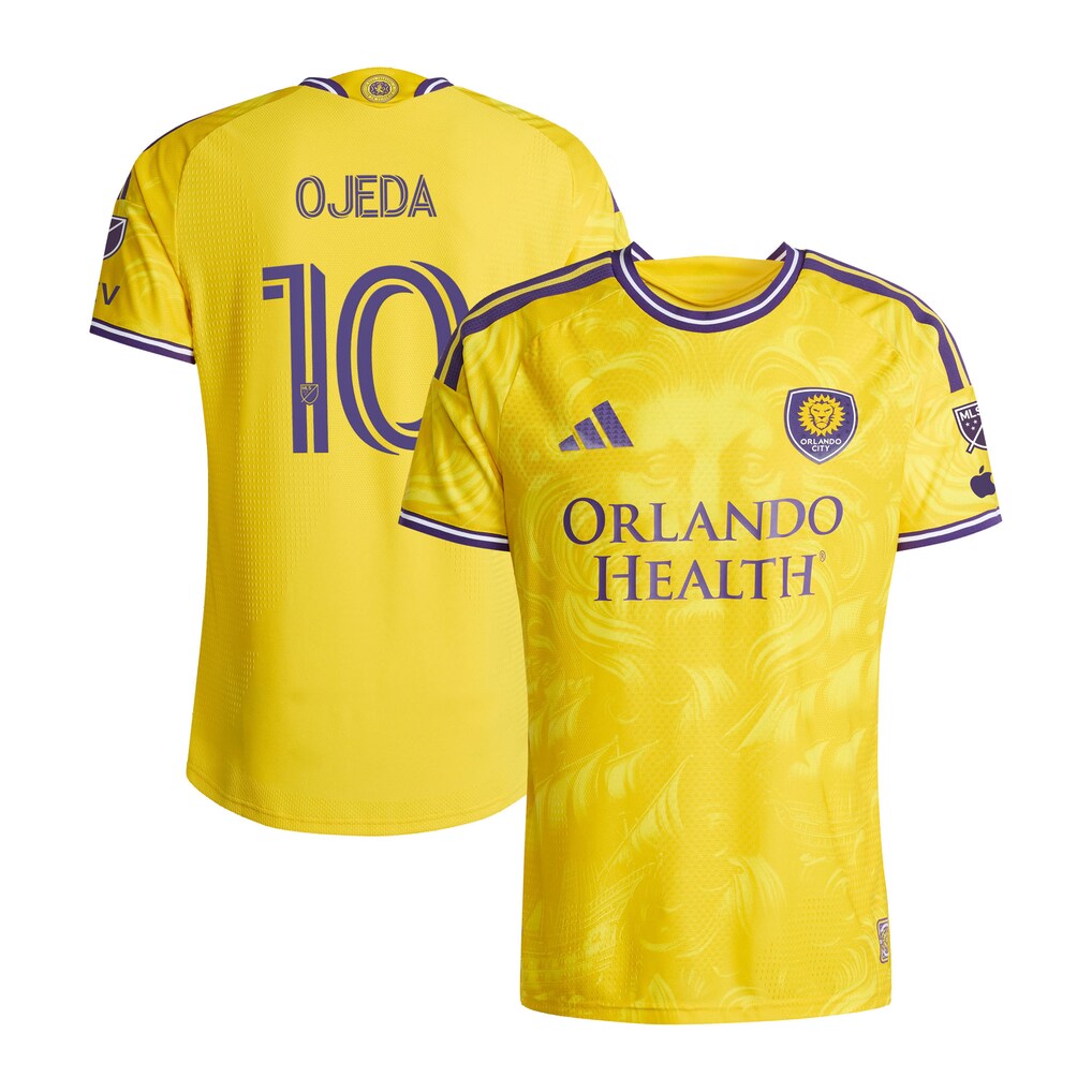 Men's Orlando City SC Martín Ojeda adidas Yellow 2026 Sunken Treasure Kit On-Field Authentic Patch Jersey - Ujersey