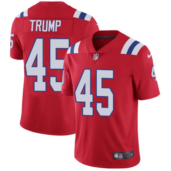 Youth Nike New England Patriots #45 Donald Trump Red Alternate Vapor Untouchable Limited Player NFL Jersey - Ujersey