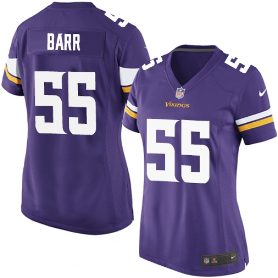 Women's Nike Minnesota Vikings #55 Anthony Barr Game Purple Team Color NFL Jersey - Ujersey