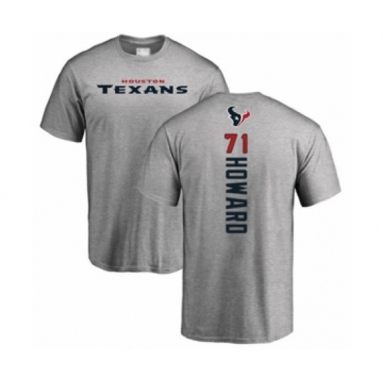 Football Houston Texans #71 Tytus Howard Ash Backer T-Shirt - Ujersey
