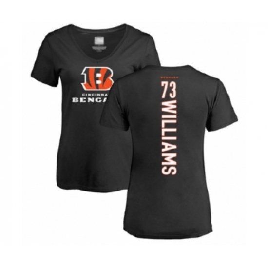 Football Women's Cincinnati Bengals #73 Jonah Williams Black Backer T-Shirt - Ujersey