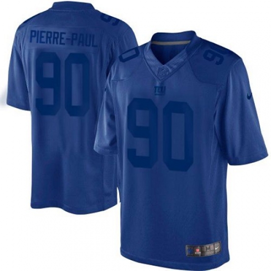 Men's Nike New York Giants #90 Jason Pierre-Paul Royal Blue Drenched Limited NFL Jersey - Ujersey