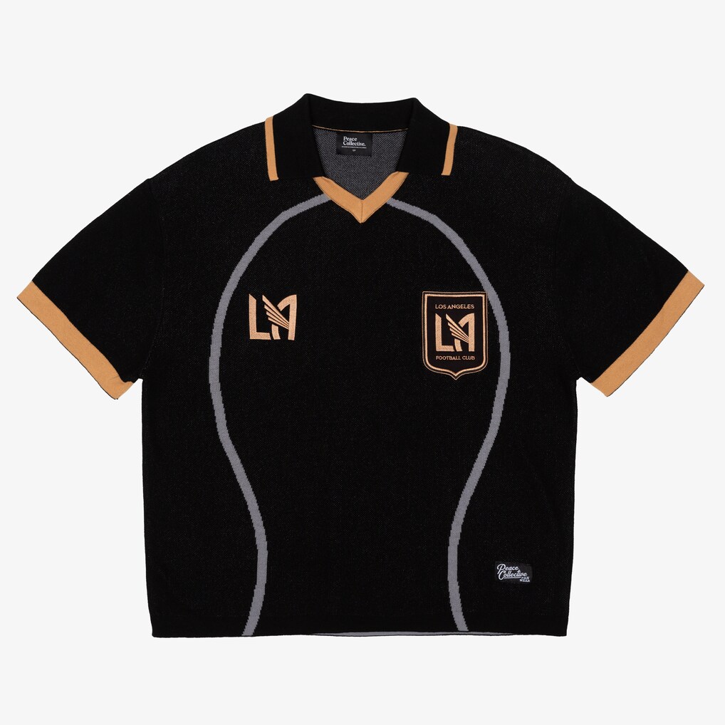 Unisex LAFC Peace Collective Black Team Crest Knit Jersey - Ujersey