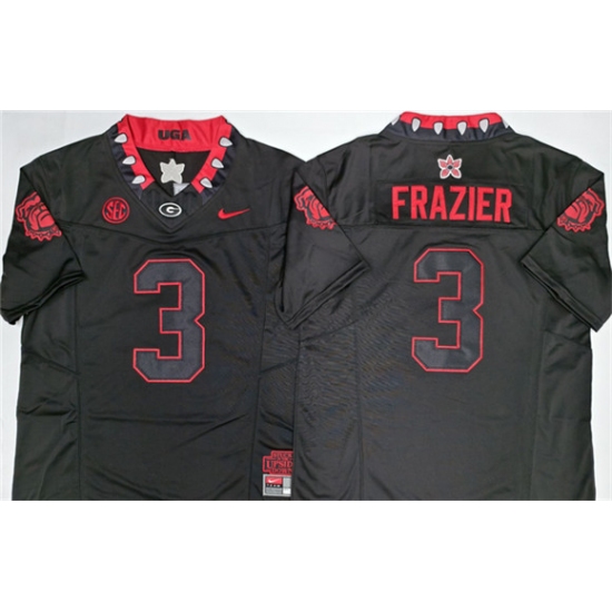 Men's Georgia Bulldogs #3 Nate Frazier Black 2026 F.U.S.E. Stitched Jersey - Ujersey