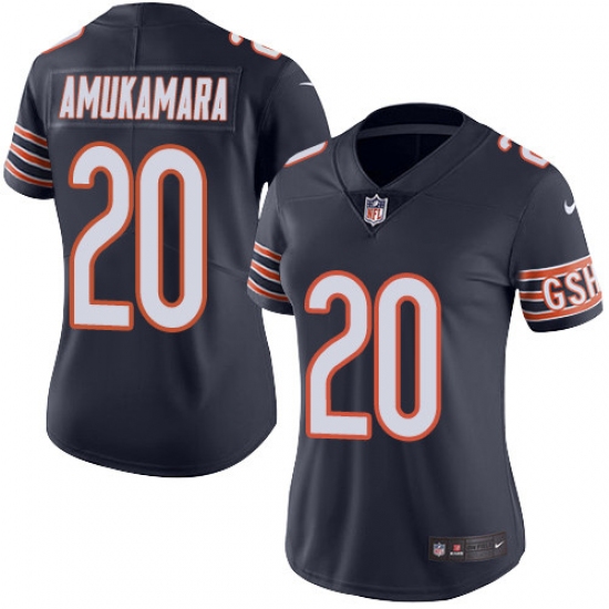 Women's Nike Chicago Bears #20 Prince Amukamara Navy Blue Team Color Vapor Untouchable Limited Player NFL Jersey - Ujersey
