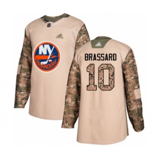 Youth New York Islanders #10 Derick Brassard Authentic Camo Veterans Day Practice Hockey Jersey - Ujersey