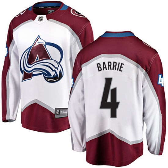 Men's Colorado Avalanche #4 Tyson Barrie Fanatics Branded White Away Breakaway NHL Jersey - Ujersey