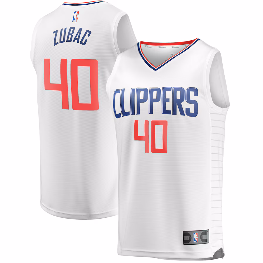 Men's LA Clippers Ivica Zubac Fanatics White Fast Break Replica Jersey - Association Edition - Ujersey