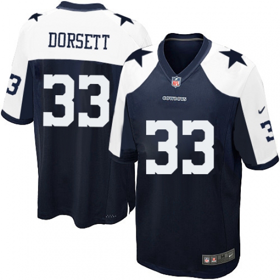 Men's Nike Dallas Cowboys #33 Tony Dorsett Game Navy Blue Throwback Alternate NFL Jersey - Ujersey