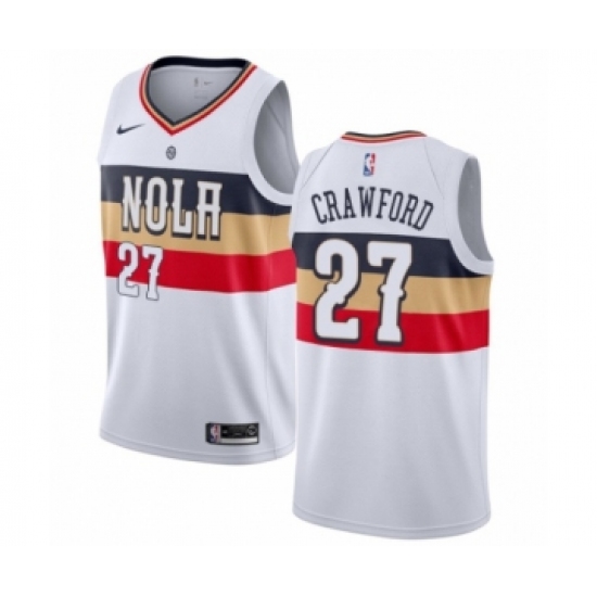 Women's Nike New Orleans Pelicans #27 Jordan Crawford White Swingman Jersey - Earned Edition - Ujersey