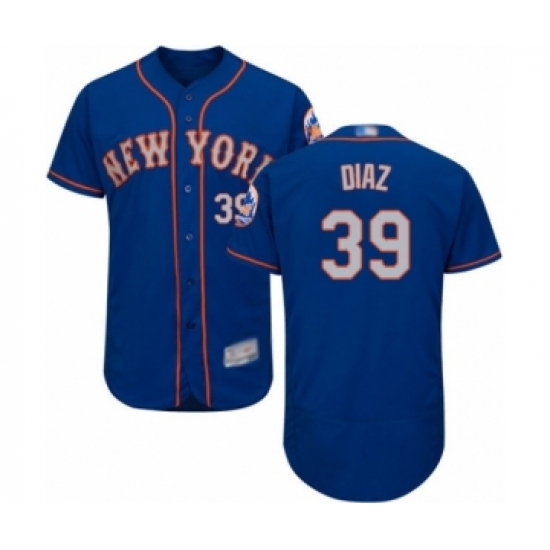 Men's New York Mets #39 Edwin Diaz Royal Gray Alternate Flex Base Authentic Collection Baseball Jersey - Ujersey