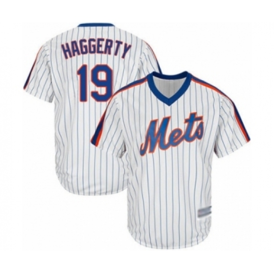 Youth New York Mets #19 Sam Haggerty Authentic White Alternate Cool Base Baseball Player Jersey - Ujersey