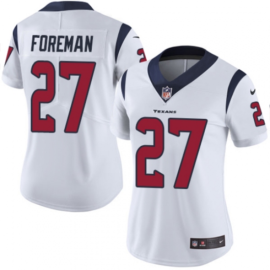 Women's Nike Houston Texans #27 D'Onta Foreman Elite White NFL Jersey - Ujersey