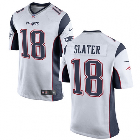 Men's Nike New England Patriots #18 Matthew Slater Game White NFL Jersey - Ujersey