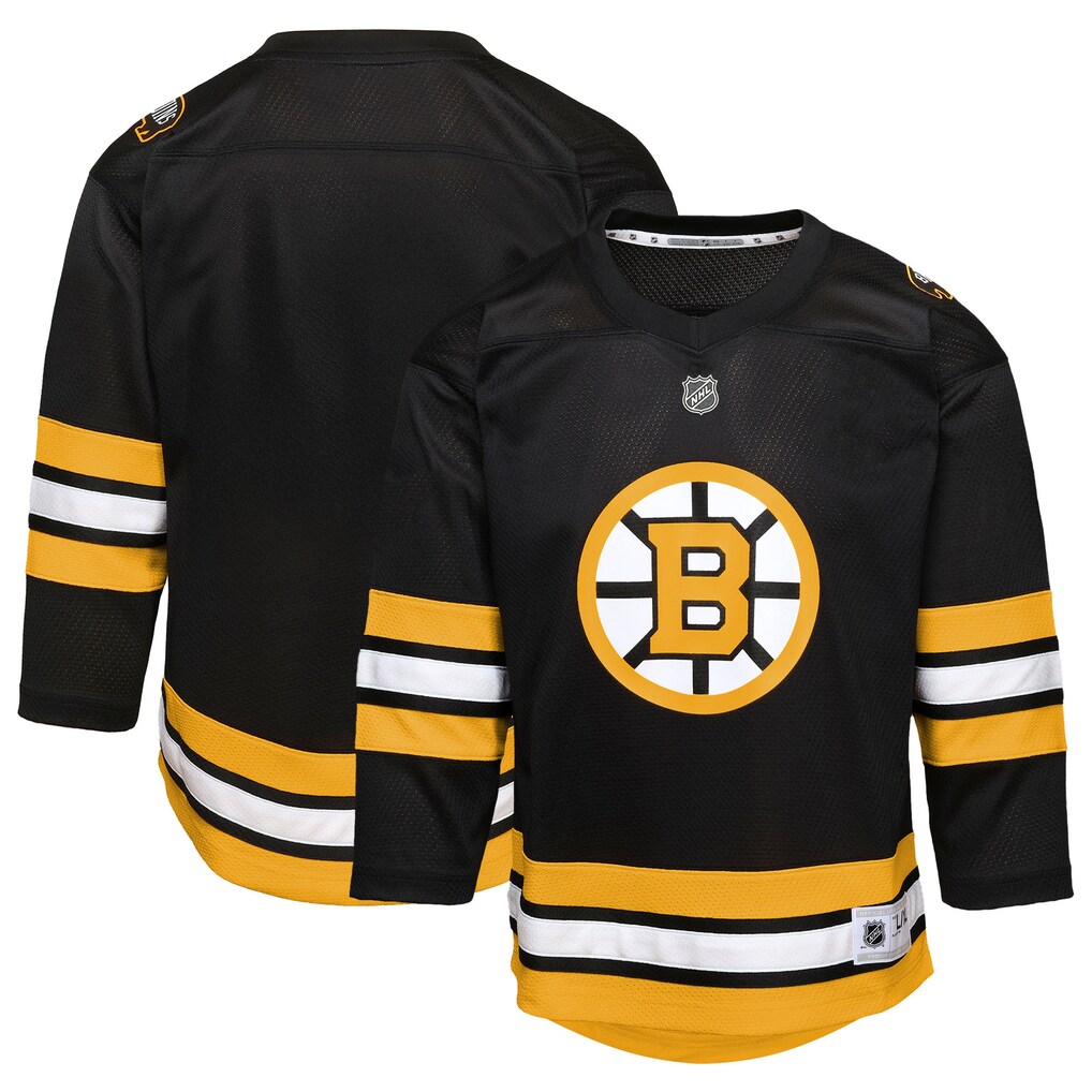 Youth Boston Bruins Black Home Replica Jersey - U-jersey