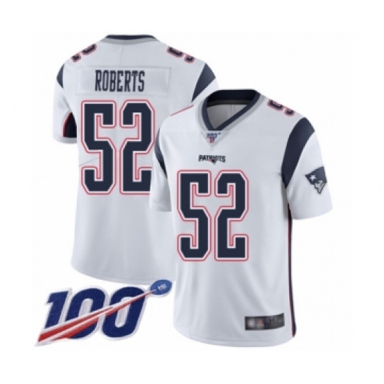 Men's New England Patriots #52 Elandon Roberts White Vapor Untouchable Limited Player 100th Season Football Jersey - Ujersey