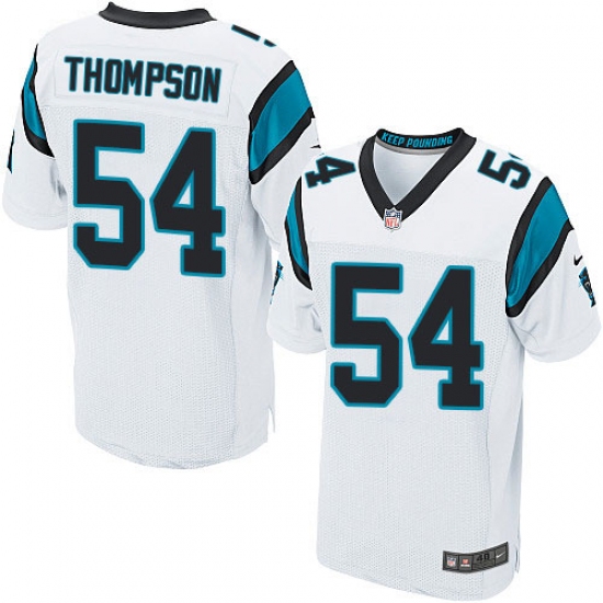 Men's Nike Carolina Panthers #54 Shaq Thompson Elite White NFL Jersey - Ujersey