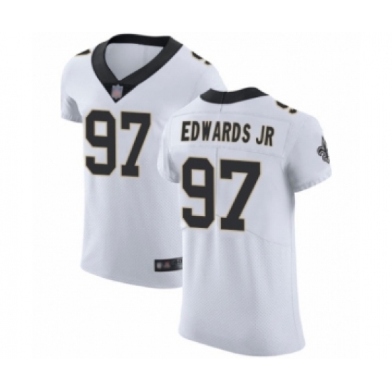 Men's New Orleans Saints #97 Mario Edwards Jr White Vapor Untouchable Elite Player Football Jersey - Ujersey