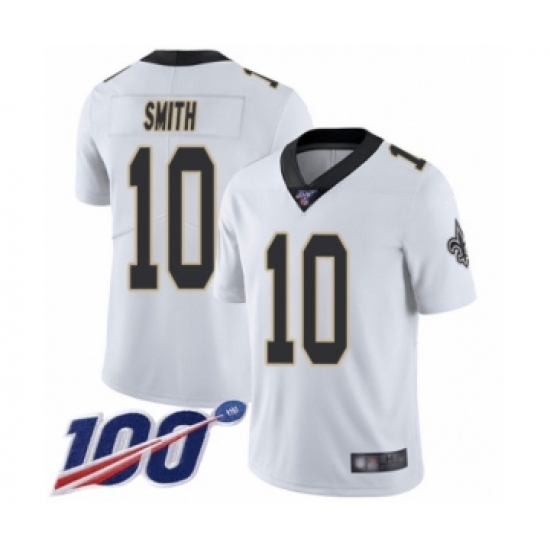 Men's New Orleans Saints #10 TreQuan Smith White Vapor Untouchable Limited Player 100th Season Football Jersey - Ujersey