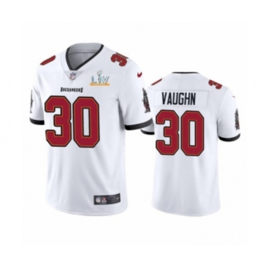 Men's Tampa Bay Buccaneers #30 Ke'Shawn Vaughn White Super Bowl LV Jersey - Ujersey