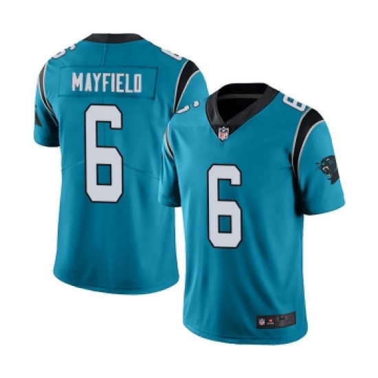 Men's Carolina Panthers #6 Baker Mayfield Blue Vapor Untouchable Limited Stitched Jersey - Ujersey