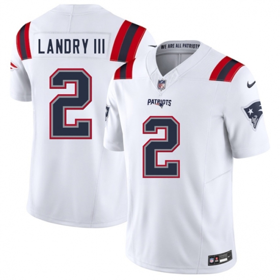 Men's New England Patriots #2 Harold Landry III White 2025 F.U.S.E. Vapor Limited Football Stitched Jersey - Ujersey