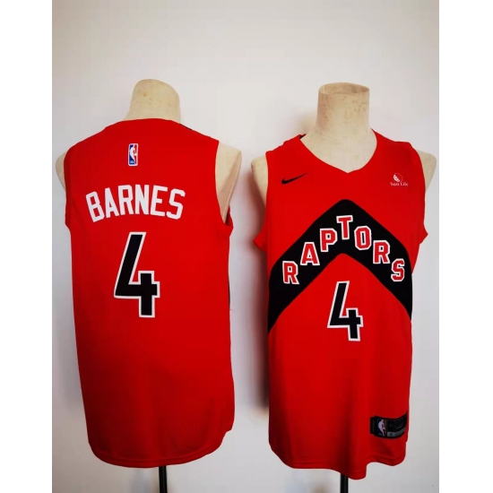 Men's Toronto Raptors #4 Scottie Barnes Fanatics Branded Red 2020-21 Fast Break Replica Player Jersey - Ujersey