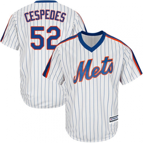 Youth Majestic New York Mets #52 Yoenis Cespedes Authentic White Alternate Cool Base MLB Jersey - Ujersey