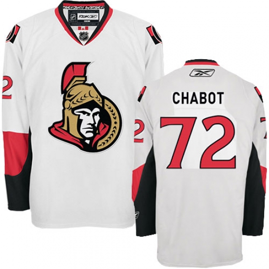 Youth Reebok Ottawa Senators #72 Thomas Chabot Authentic White Away NHL Jersey - Ujersey