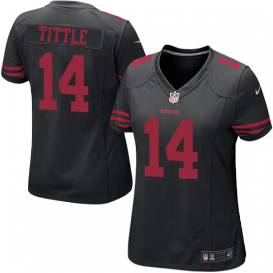 Women's Nike San Francisco 49ers #14 Y.A. Tittle Game Black NFL Jersey - Ujersey