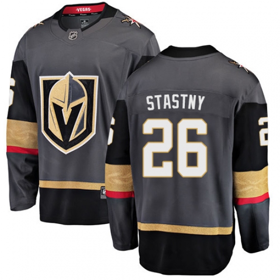 Men's Vegas Golden Knights #26 Paul Stastny Authentic Black Home Fanatics Branded Breakaway NHL Jersey - Ujersey