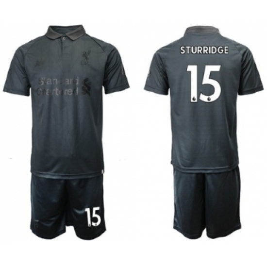 Liverpool #15 Sturridge Black Soccer Club Jersey