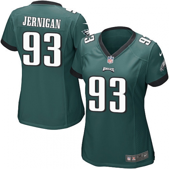 Women's Nike Philadelphia Eagles #93 Timmy Jernigan Game Midnight Green Team Color NFL Jersey - Ujersey