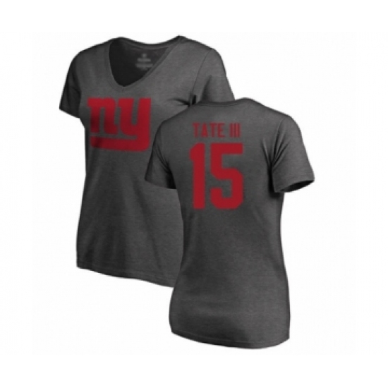 Football Women's New York Giants #15 Golden Tate III Ash One Color T-Shirt - Ujersey