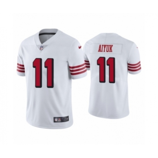 Men's San Francisco 49ers #11 Brandon Aiyuk 2020 Limited White Rush Vapor Untouchable Football Jersey - Ujersey