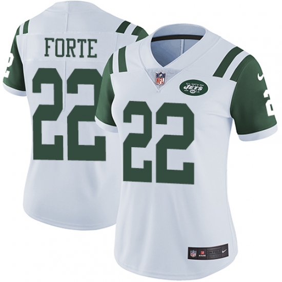 Women's Nike New York Jets #22 Matt Forte Elite White NFL Jersey - Ujersey