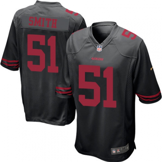 Men's Nike San Francisco 49ers #51 Malcolm Smith Game Black NFL Jersey - Ujersey
