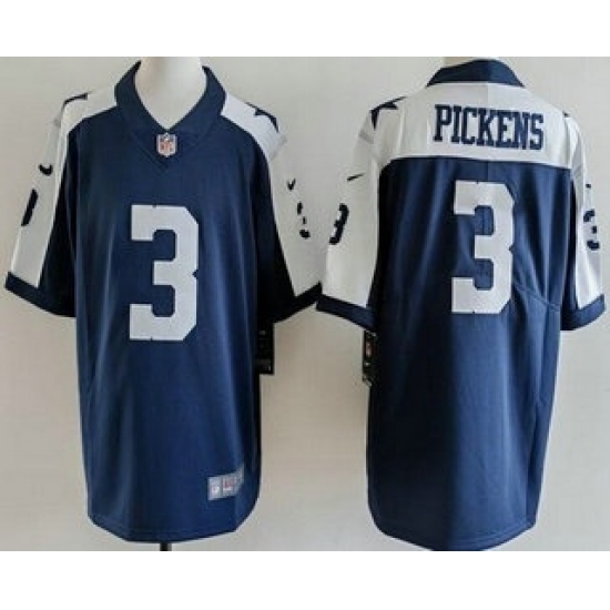 Men's Dallas Cowboys #3 George Pickens Limited Navy Alternate Vapor Jersey - Ujersey